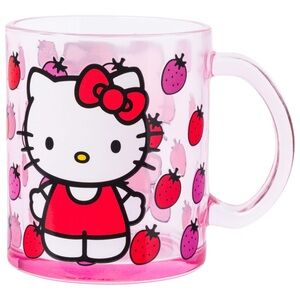 Hello Kitty Pink Glass Cup